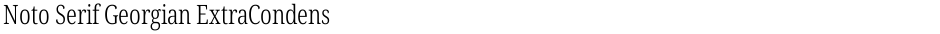 Noto Serif Georgian ExtraCondensed LightDemo