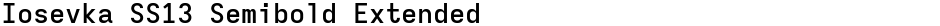Iosevka SS13 Semibold ExtendedDemo