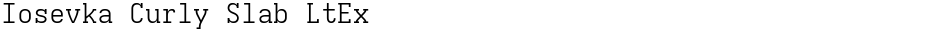 Iosevka Curly Slab LtExDemo
