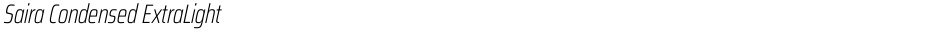 Saira Condensed ExtraLightDemo