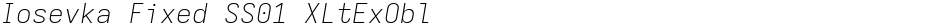 Iosevka Fixed SS01 XLtExOblDemo