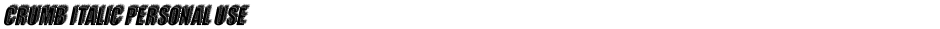 CRUMB ITALIC PERSONAL USEDemo