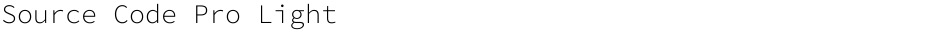 Source Code Pro LightDemo