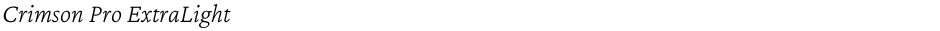 Crimson Pro ExtraLightDemo