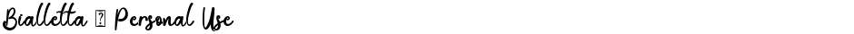 Bialletta - Personal UseDemo