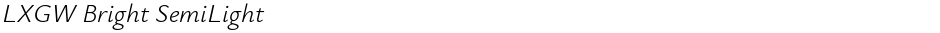LXGW Bright SemiLightDemo