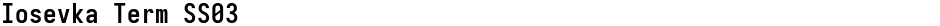 Iosevka Term SS03Demo
