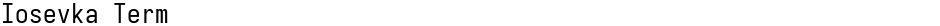 Iosevka TermDemo