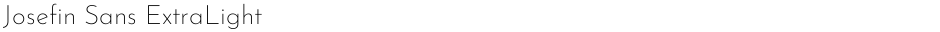 Josefin Sans ExtraLightDemo