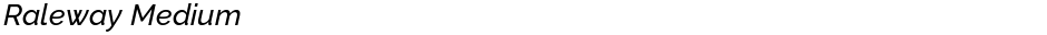 Raleway MediumDemo