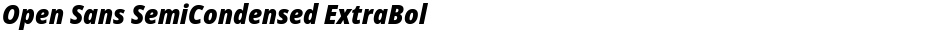 Open Sans SemiCondensed ExtraBoldDemo