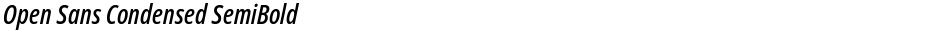 Open Sans Condensed SemiBoldDemo