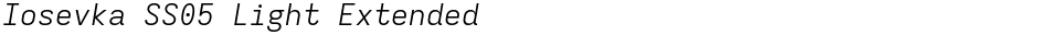 Iosevka SS05 Light ExtendedDemo