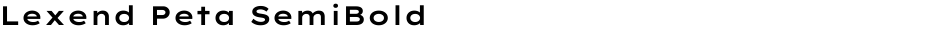 Lexend Peta SemiBoldDemo