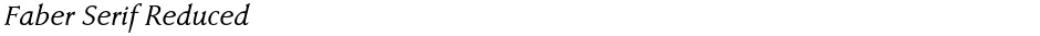 Faber Serif ReducedDemo