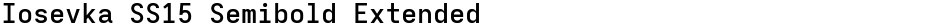 Iosevka SS15 Semibold ExtendedDemo