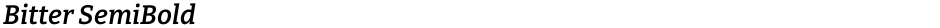 Bitter SemiBoldDemo