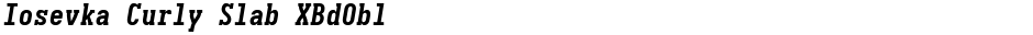 Iosevka Curly Slab XBdOblDemo