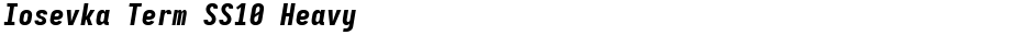 Iosevka Term SS10 HeavyDemo
