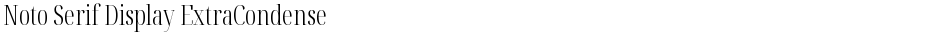 Noto Serif Display ExtraCondensed LightDemo