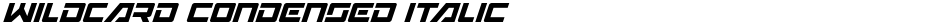Wildcard Condensed ItalicDemo