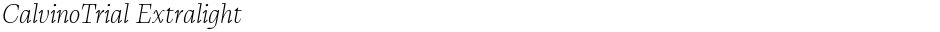 CalvinoTrial ExtralightDemo