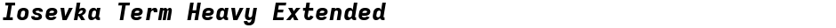Iosevka Term Heavy ExtendedDemo