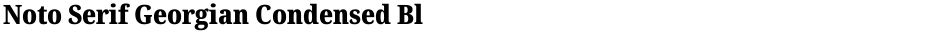 Noto Serif Georgian Condensed BlackDemo