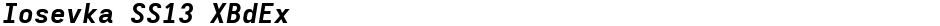 Iosevka SS13 XBdExDemo