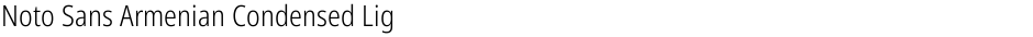 Noto Sans Armenian Condensed LightDemo