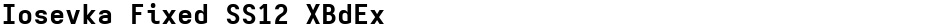 Iosevka Fixed SS12 XBdExDemo