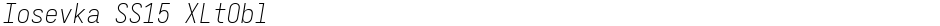 Iosevka SS15 XLtOblDemo