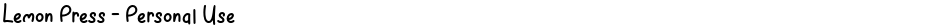 Lemon Press - Personal UseDemo