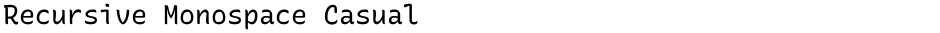 Recursive Monospace CasualDemo