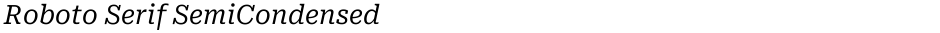 Roboto Serif SemiCondensedDemo