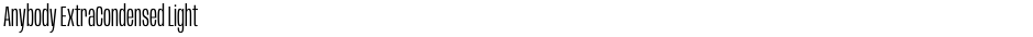 Anybody ExtraCondensed LightDemo