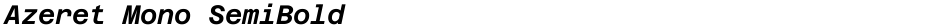Azeret Mono SemiBoldDemo