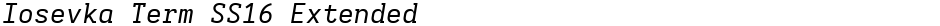 Iosevka Term SS16 ExtendedDemo