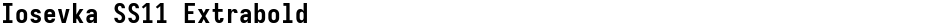 Iosevka SS11 ExtraboldDemo