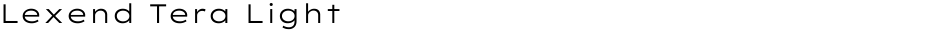 Lexend Tera LightDemo