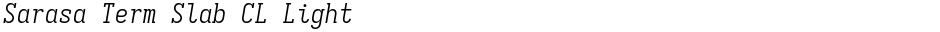 Sarasa Term Slab CL LightDemo