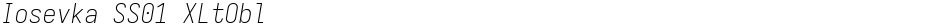 Iosevka SS01 XLtOblDemo