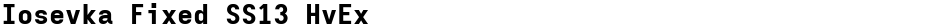 Iosevka Fixed SS13 HvExDemo