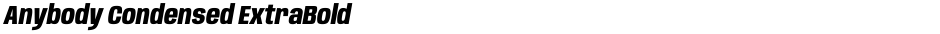 Anybody Condensed ExtraBoldDemo