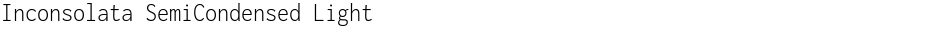 Inconsolata SemiCondensed LightDemo