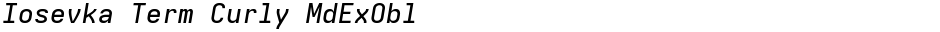 Iosevka Term Curly MdExOblDemo