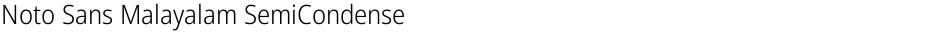 Noto Sans Malayalam SemiCondensed LightDemo