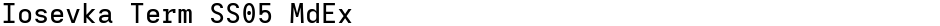 Iosevka Term SS05 MdExDemo