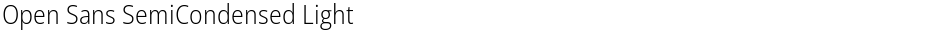 Open Sans SemiCondensed LightDemo