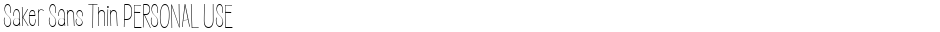 Saker Sans Thin PERSONAL USEDemo